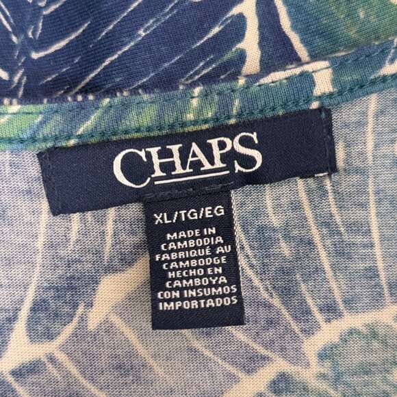 Chaps 100% Cotton Foliage Maxi Dress - Picture 7 of 8